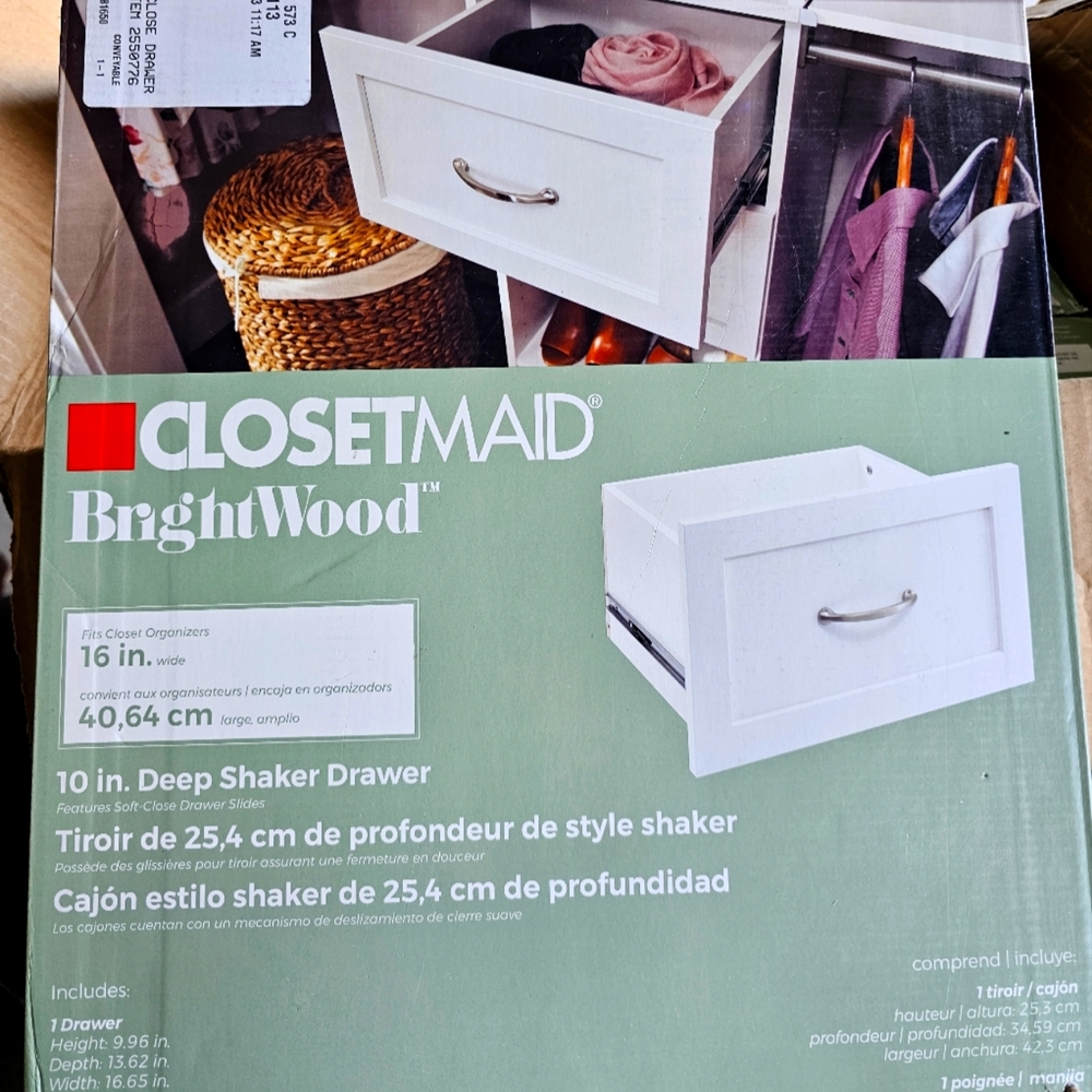 Closet maid drawers